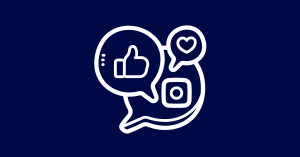 How to build a social media strategy icon with a heart, thumb up and instagram icon