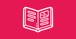 book on a pink background