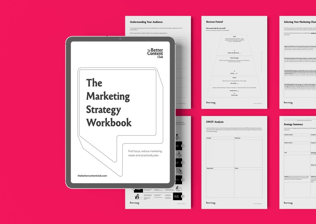 Marketing Strategy Workbook to accompany strategy training